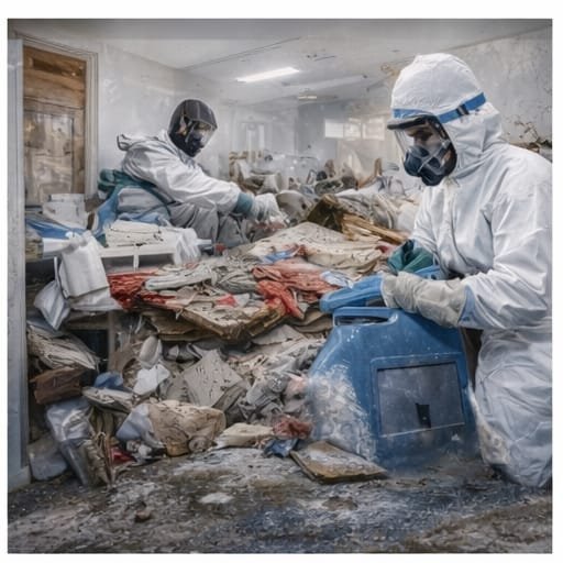 Property restoration after hoarding cleanup and deep cleaning process