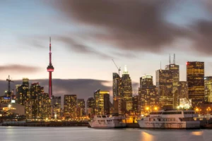 Hoarding cleanup services in Toronto with CN Tower skyline